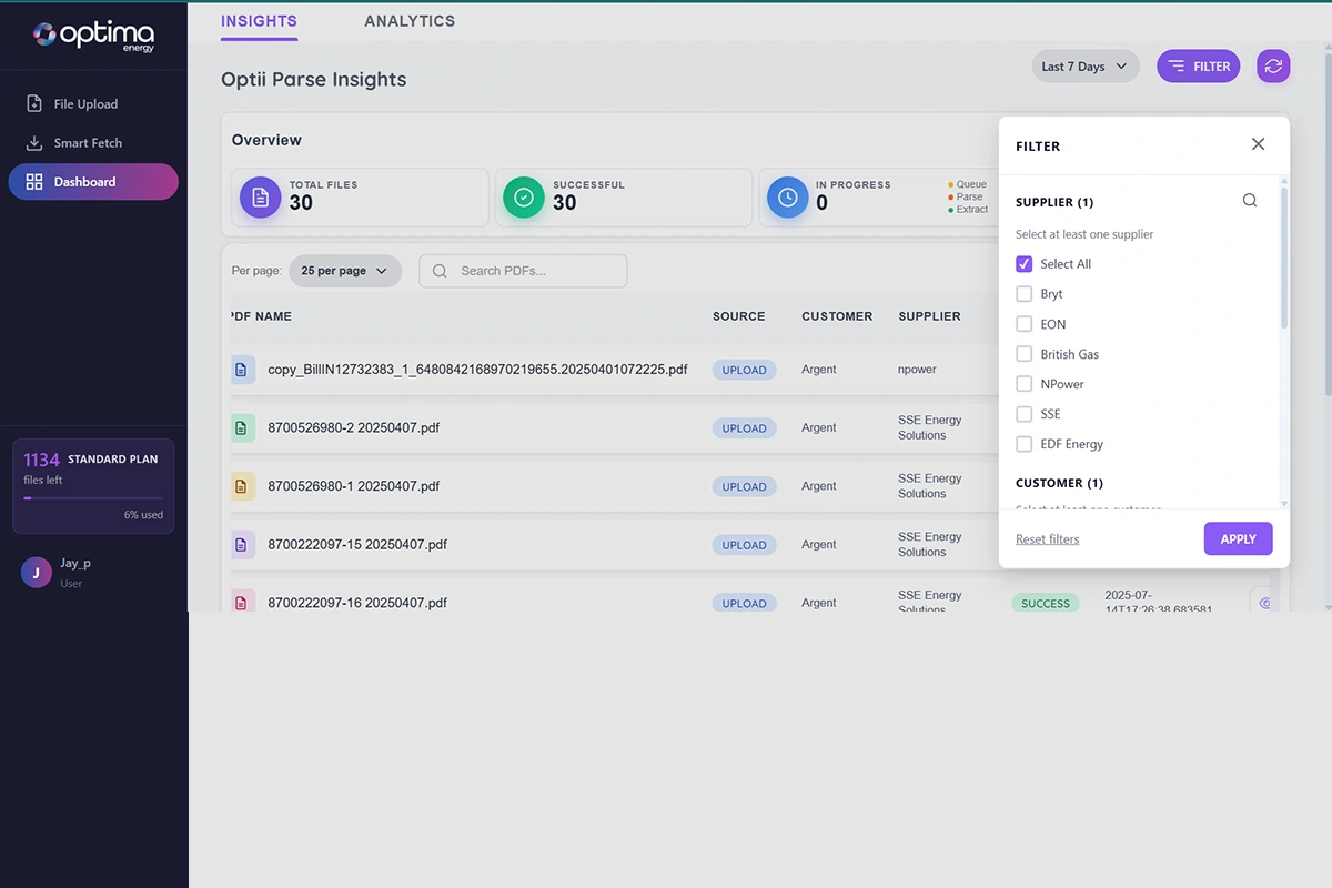 Optima Log In OptiiParse by Optima: Transforming PDF Data with AI